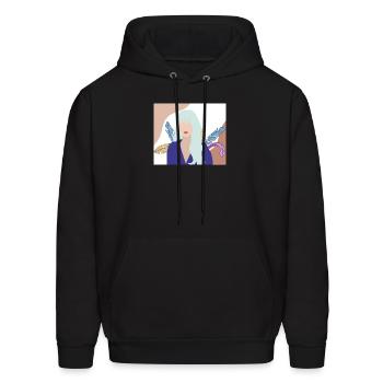 girl with blue suit - Men's Hoodie - black - Front - Elias (183cm)