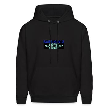 SARS-CoV-2 Control Group Member Badge - Men's Hoodie - black - Front - Elias (183cm)