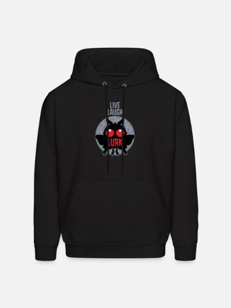 Live Laugh Lurk Mothman Cryptid - Men's Hoodie - black