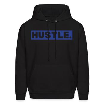 HUSTLE. - Men's Hoodie - black - Front - Elias (183cm)