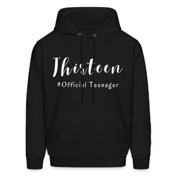 Thirteen Official Teenager - Men's Hoodie - black - Front - Elias (183cm)