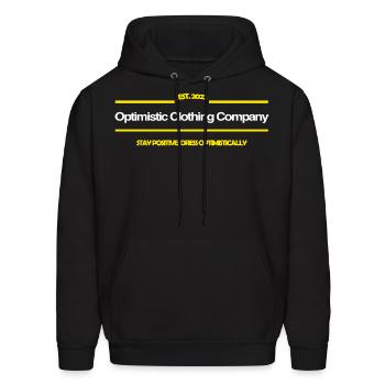 Optimistic Clothing Company - Men's Hoodie - black - Front - Elias (183cm)