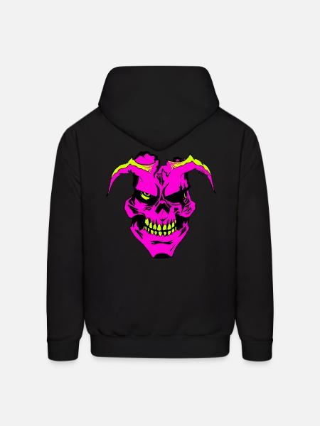 PinkSkull - Men's Hoodie - black