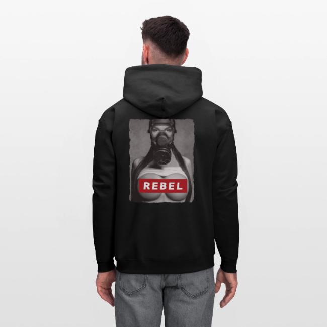 nude girl with gas mask - REBEL