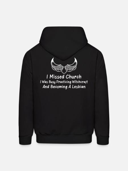 Miss Church Practice Witchcraft Funny Lesbian Devi - Men's Hoodie - black