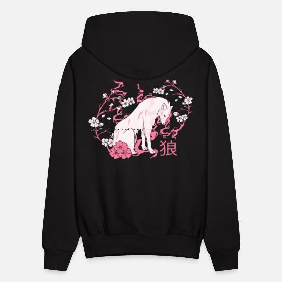 Wolf Sakura Cherry Blossom Japanese Spring Flower' Unisex Hoodie |  Spreadshirt