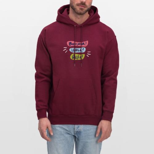 Bonjour Hola Hello Shirts - Men's Hoodie