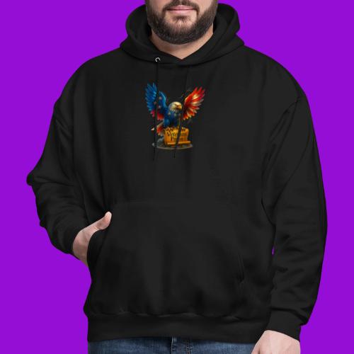 Veterans Press & Bald Eagle Flag 2 Print Set - Men's Hoodie