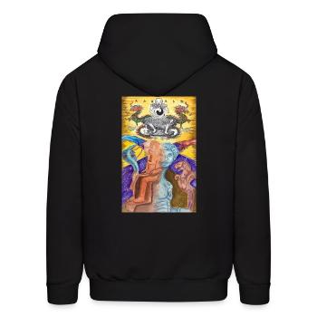 Ancient Egypt x Ancient Greek x Ancient Chinese. - Men's Hoodie - black - Back - Elias (183cm)