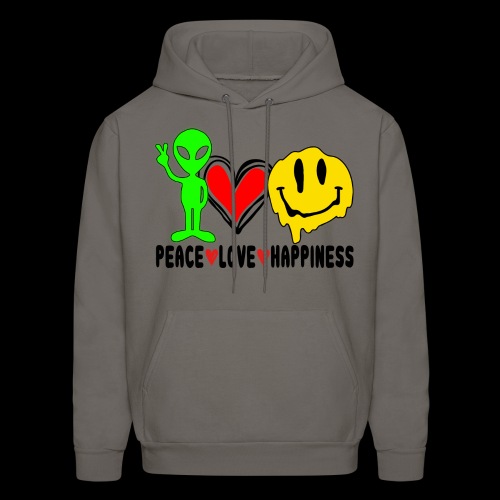 Peace Love Happpiness - Men's Hoodie