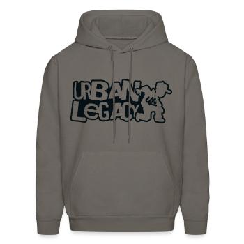 Streetwear Design. - Men's Hoodie - asphalt gray - Front - Elias (183cm)