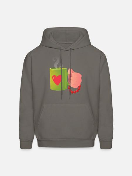 Love cup - Men's Hoodie - asphalt gray