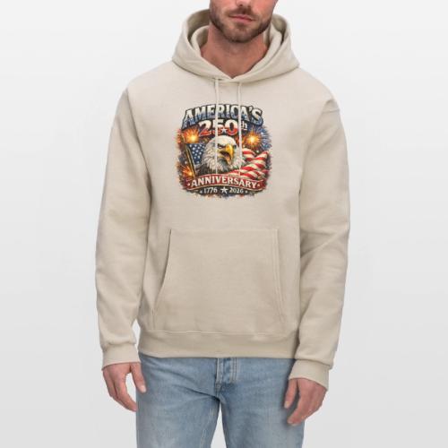 America 250th Anniversary Timeline Design - Men's Hoodie