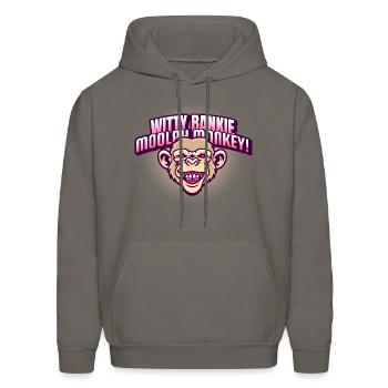 Witty Bankie Moolah Monkey - Men's Hoodie - asphalt gray - Front - Elias (183cm)