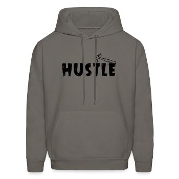 Hustle - Men's Hoodie - asphalt gray - Front - Elias (183cm)
