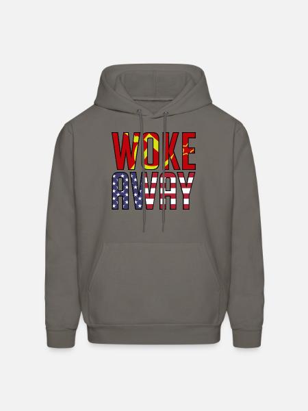 woke away 1 - Men's Hoodie - asphalt gray