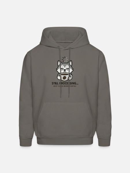 More coffee - Men's Hoodie - asphalt gray