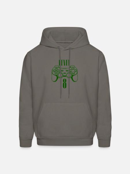level (8) - Men's Hoodie - asphalt gray