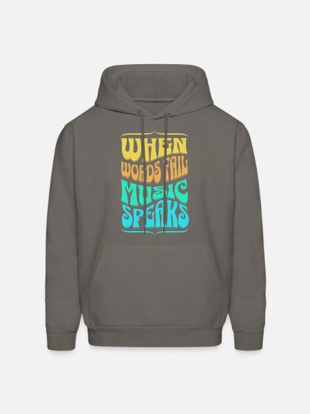Music Speaks - Men's Hoodie - asphalt gray