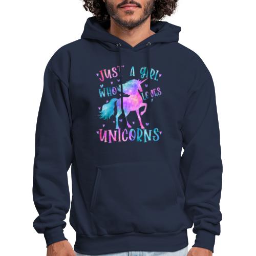 Just a girl who loves Unicorns - Men's Hoodie
