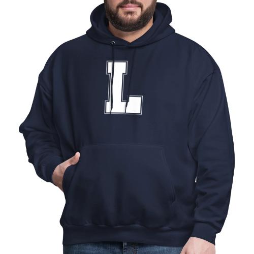 White Letter L – Varsity Alphabet Monogram - Men's Hoodie