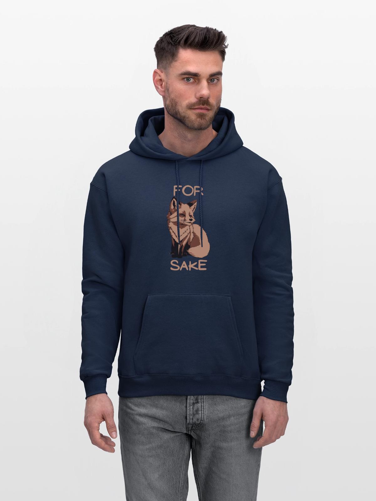 For fox sake - Men's Hoodie - navy - Front - Elias (183cm)