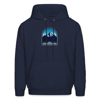 Mono Outdoors Night Mountain - Men's Hoodie - navy - Front - Elias (183cm)