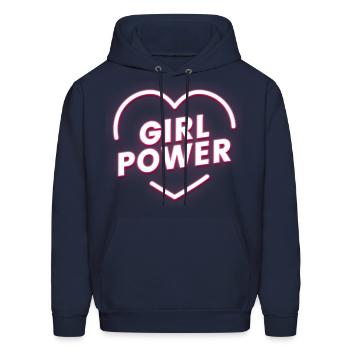 power - Men's Hoodie - navy - Front - Elias (183cm)