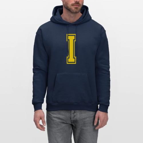 Letter I – Capital Athletic Alphabet Monogram - Men's Hoodie