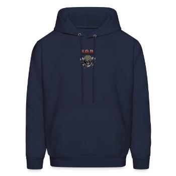 Speak English or Die - Men's Hoodie - navy - Front - Elias (183cm)