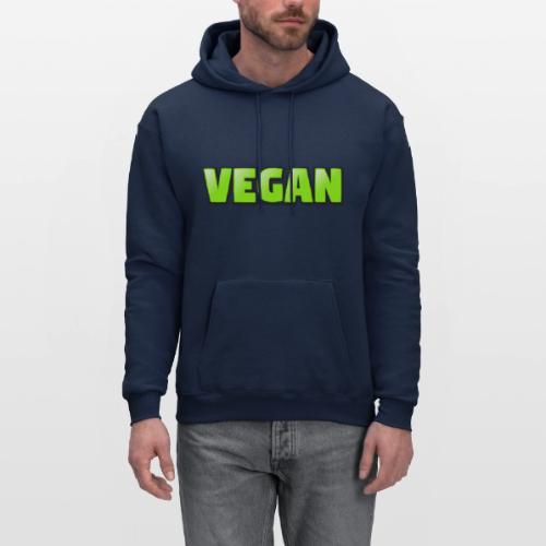 Vegan Bold Green Typography Design - Men's Hoodie