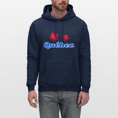 Québec with two red maple leaves - Men's Hoodie