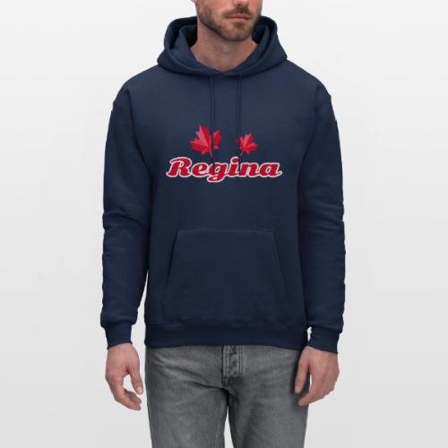 Regina with two red maple leaves - Men's Hoodie