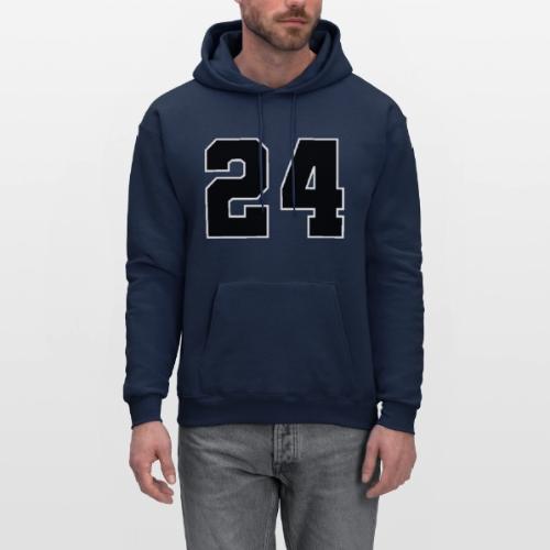 Varsity Number 24 College Font - Men's Hoodie
