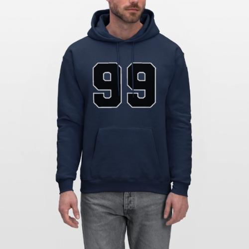 Varsity Number 99 Athletic Font - Men's Hoodie