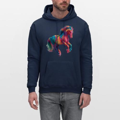 Colorful Paint Splatter Horse Art - Men's Hoodie