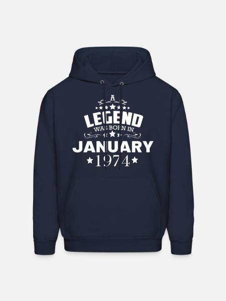 January 1974 birthday - Men's Hoodie - navy