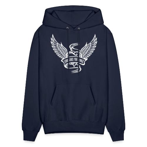 Love Gives You Wings, Heart With Wings - Men's Hoodie