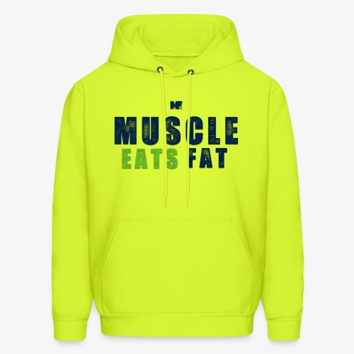 Muscle Eats Fat (Seahawks Blue) - Men's Hoodie