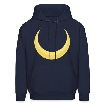 The moon - Men's Hoodie - navy - Front - Elias (183cm)
