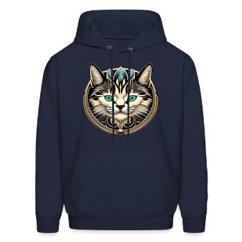 cat daddy fathers day gift T-Shirt - Men's Hoodie - navy - Front - Elias (183cm)