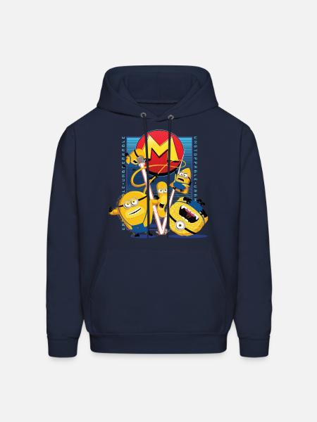Minions Mega Minions With Super Powers - Men's Hoodie - navy
