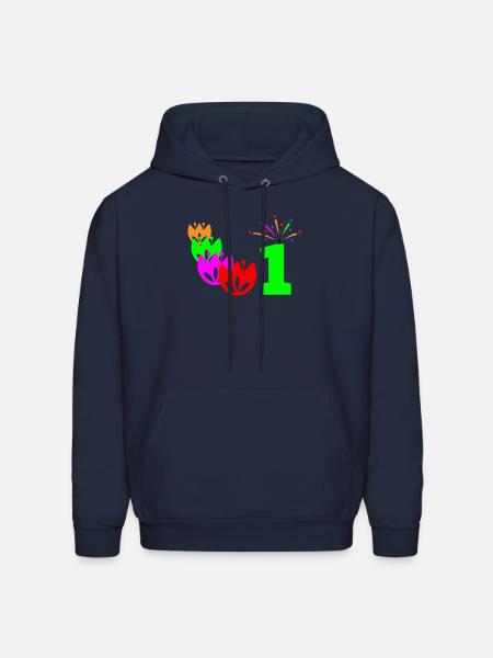 1st day birthday - Men's Hoodie - navy