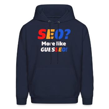Witty SEO Tech Tshirt - Men's Hoodie - navy - Front - Elias (183cm)