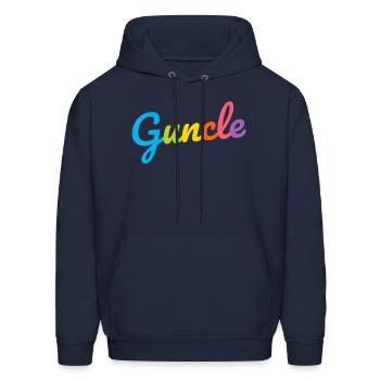 Fabulous Guncle New Baby Gay Uncle R - Men's Hoodie - navy - Front - Elias (183cm)
