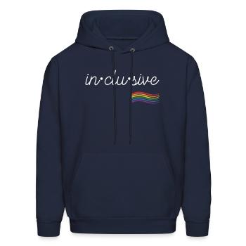 Inclusive - Men's Hoodie - navy - Front - Elias (183cm)