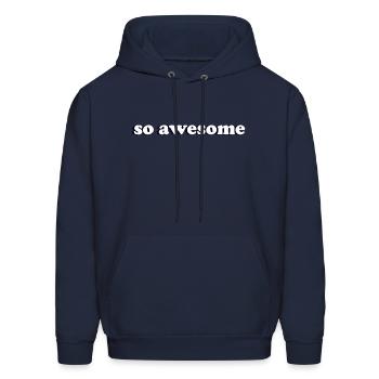 So Awesome - Men's Hoodie - navy - Front - Elias (183cm)