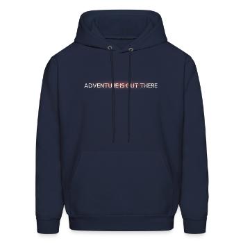 adventure is out there - Men's Hoodie - navy - Front - Elias (183cm)