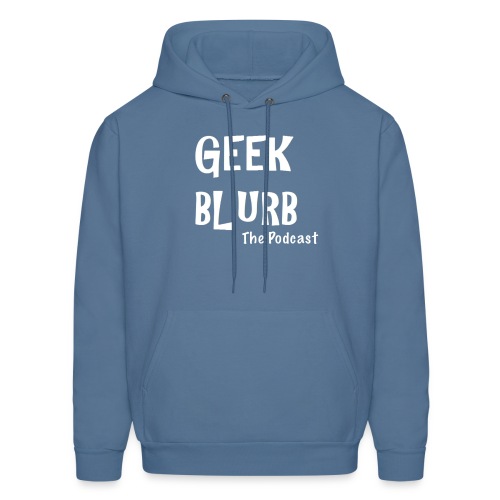 Geek Blurb (Transparent, White Logo) - Men's Hoodie