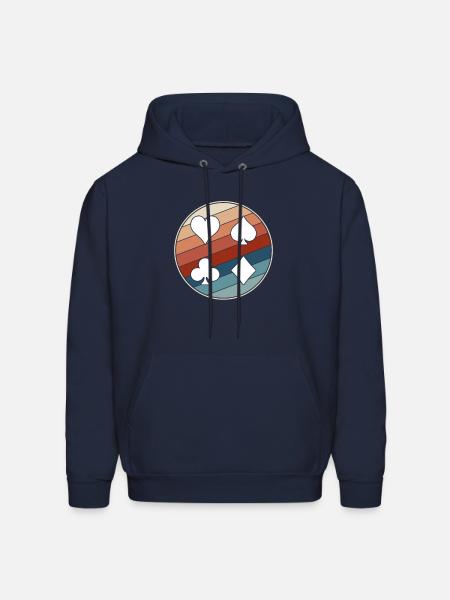 Playing Cards Suits - Men's Hoodie - navy